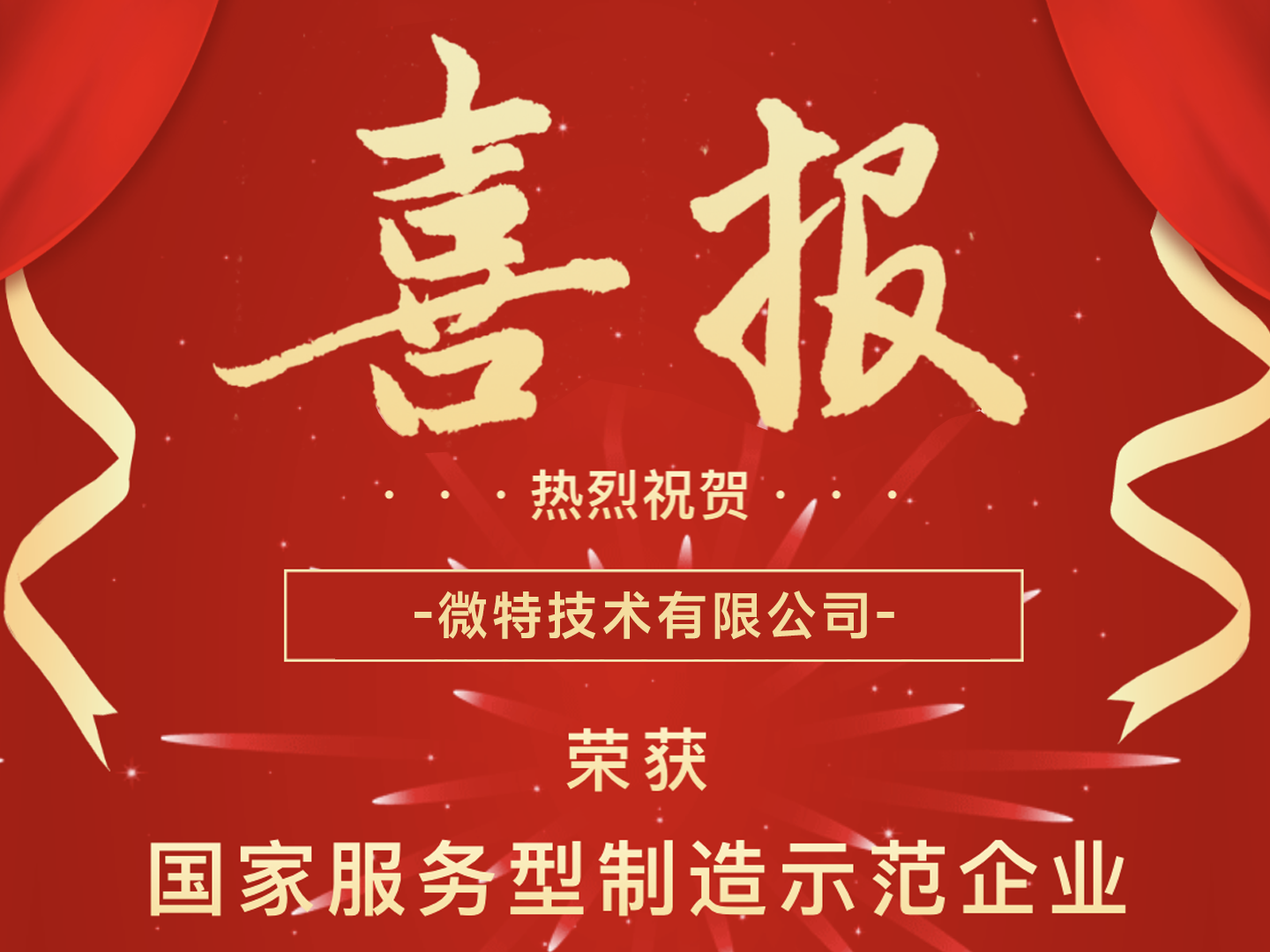 國家級榮譽！微特榮獲國家服務型制造示范企業(yè)
